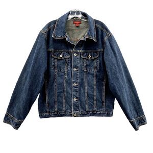 Sundance Dark Blue Denim Jean Jacket EUC